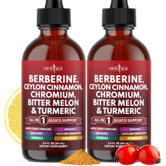 Bottle of Berberine with Ceylon Cinnamon Liquid Drops 4 oz