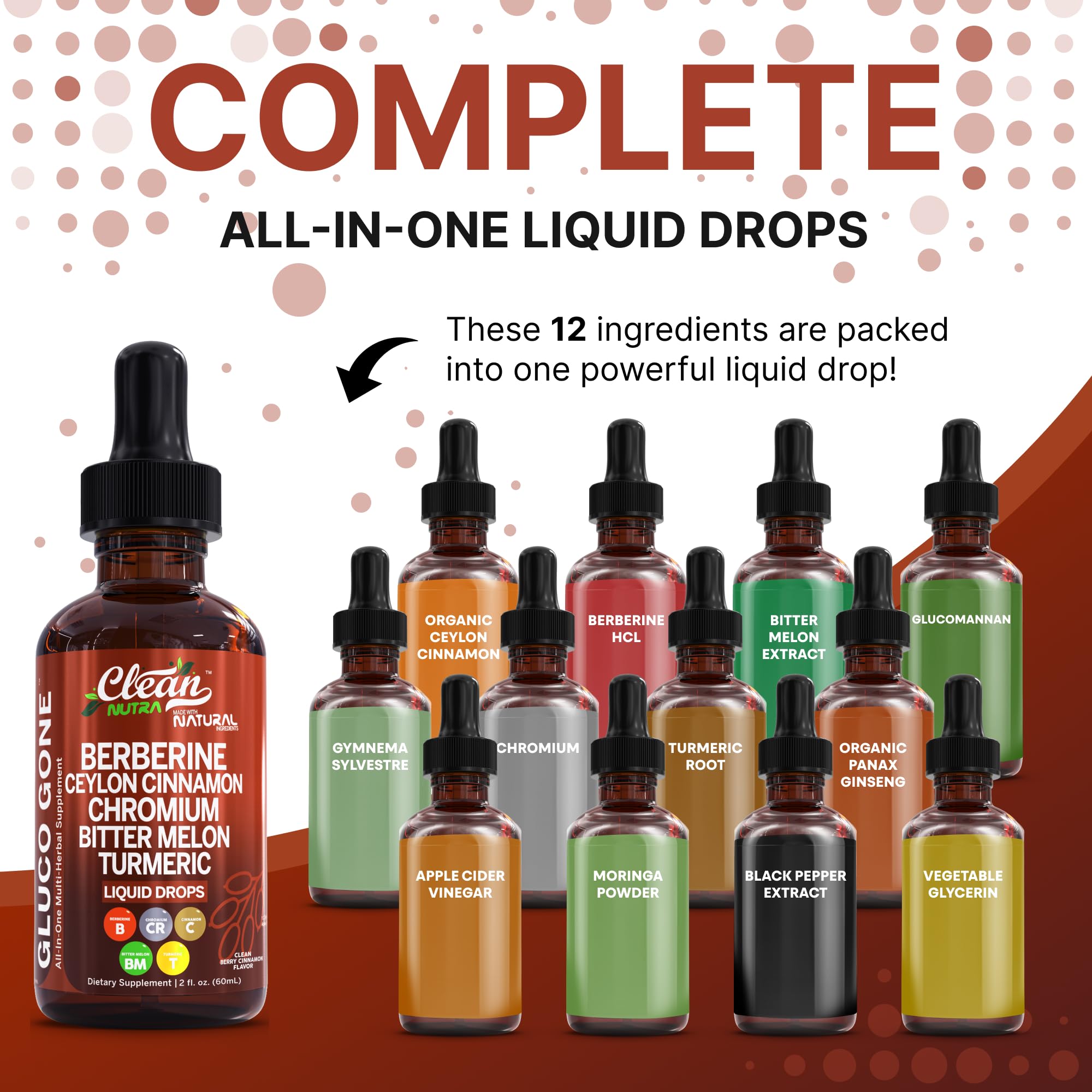 Close-up of Berberine and Cinnamon Drops label