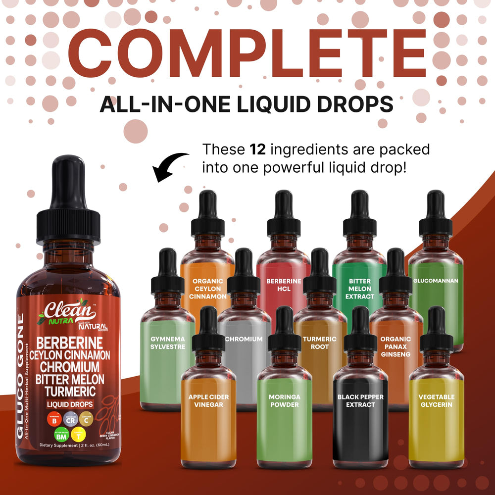 Close-up of Berberine and Cinnamon Drops label