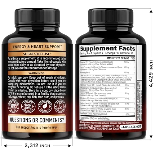 Ingredient list highlight including Berberine, Cinnamon, Gymnema, and Apple Cider Vinegar