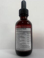 Close-up of bottle label highlighting natural ingredients