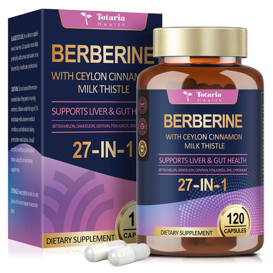 Totaria Berberine bottle with vegan capsules