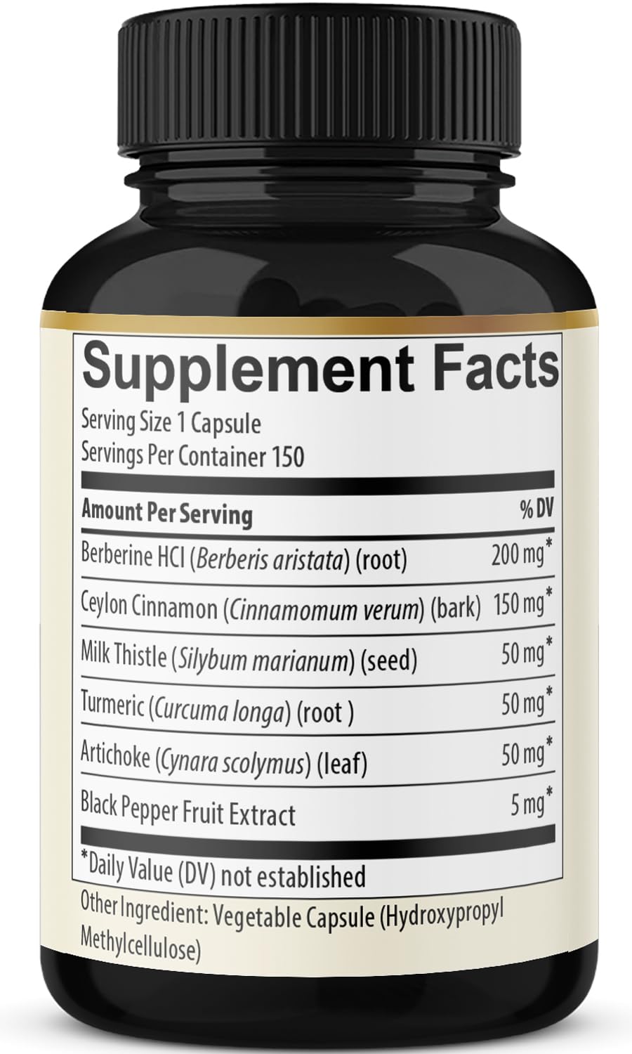 Third-party testing seal on Berberine bottle