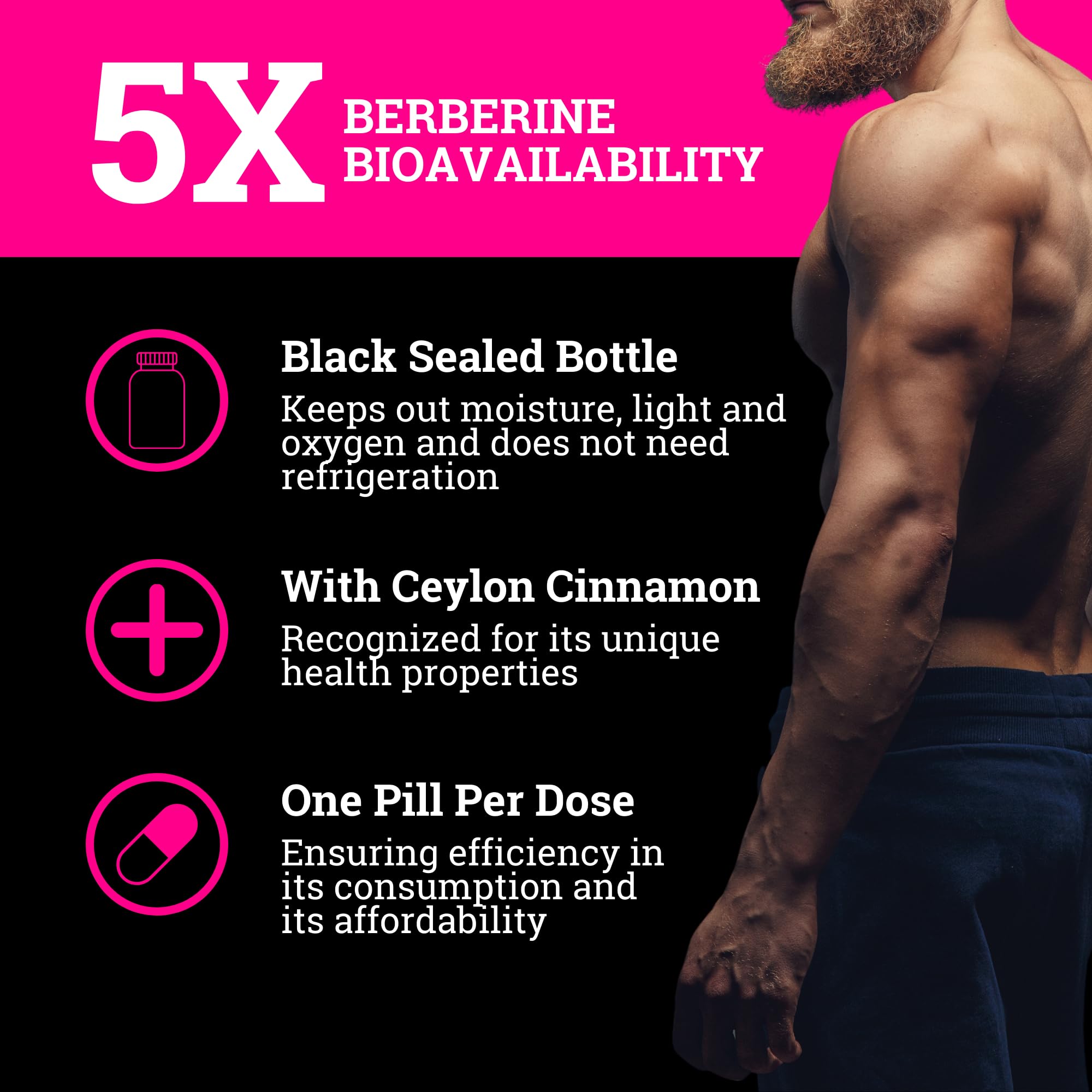 Close-up of Berberine DHB capsules