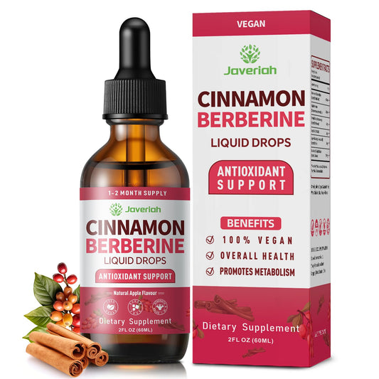 Front view of Berberine Drops bottle with dropper