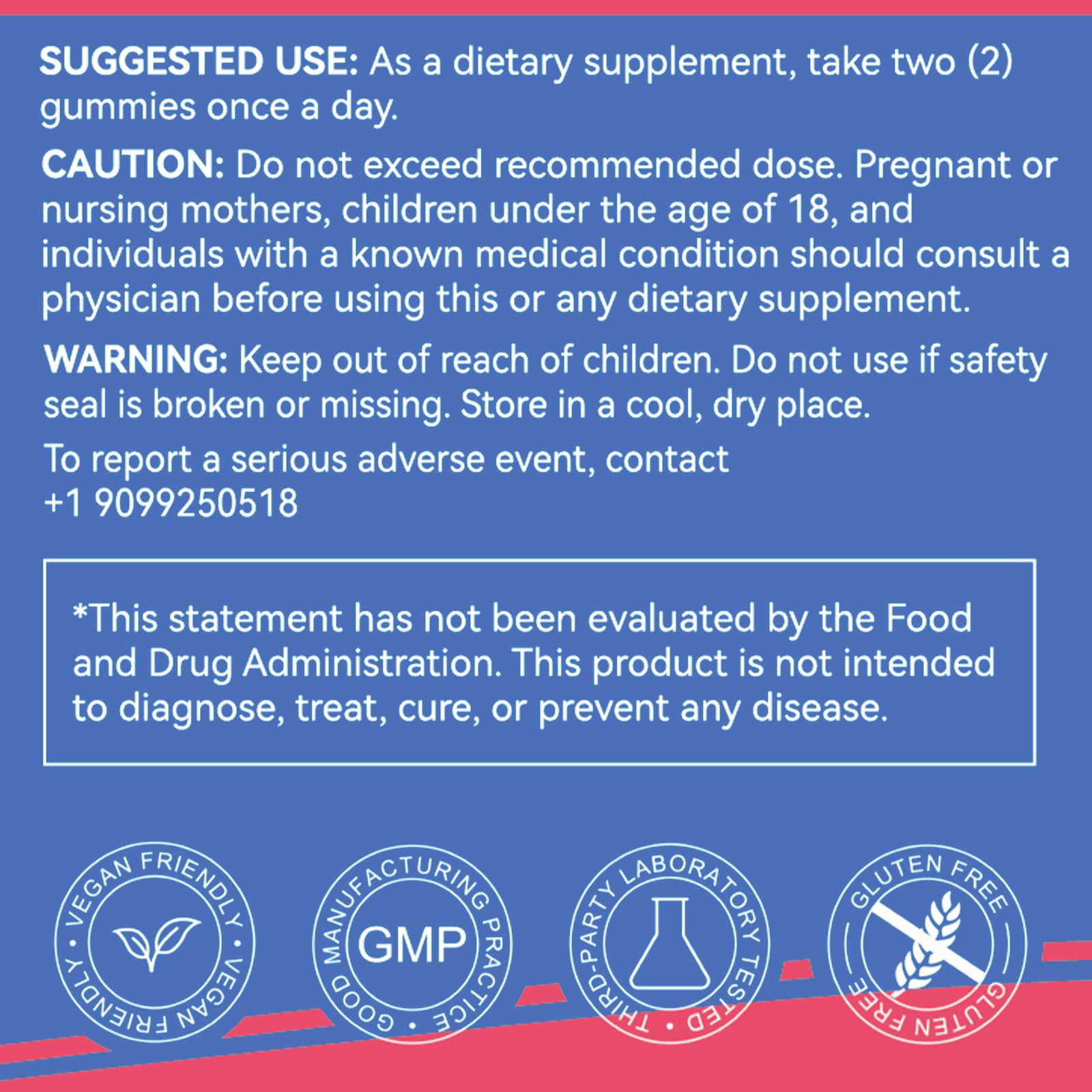 Gummies bottle beside packaging in a clean facility