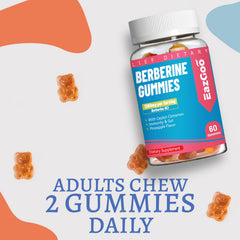 Ingredient list featuring berberine and cinnamon components