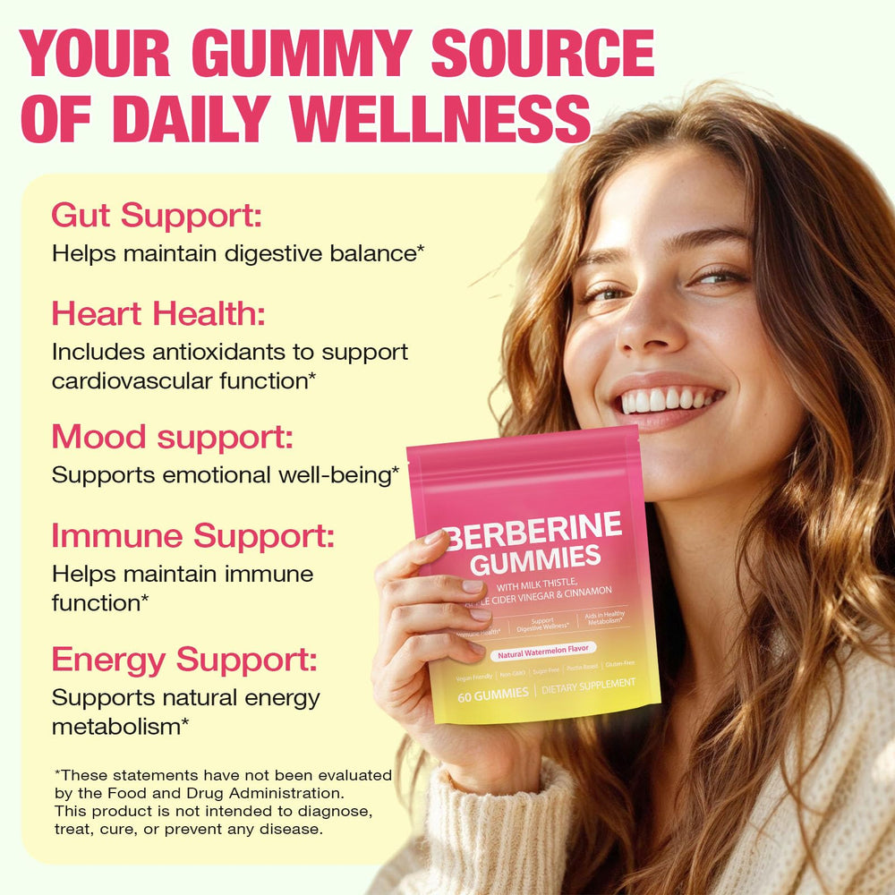 Ingredients label featuring berberine, cinnamon and milk thistle