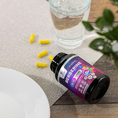 Berberine HCL 1200mg bottle on white background