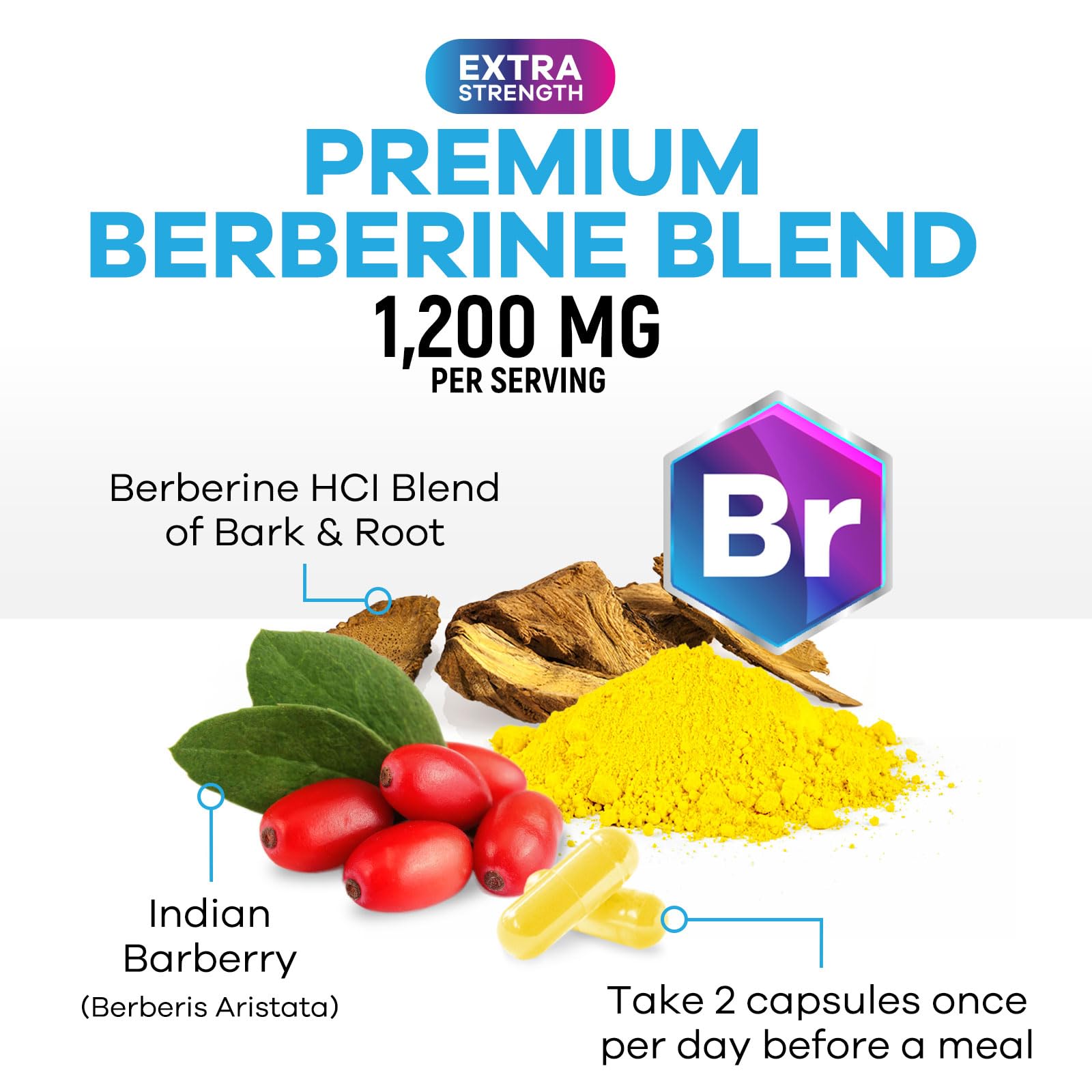 Berberine capsules highlighting heart health benefits