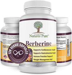 Label highlighting chromium and cinnamon ingredients in berberine supplement