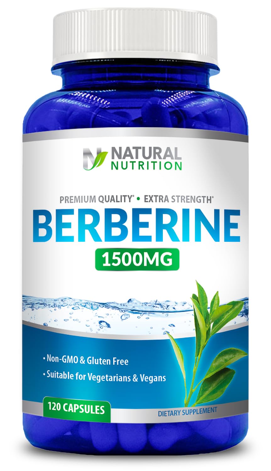 Berberine HCL Extra Strength 1500mg bottle with 120 capsules