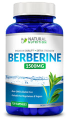 Berberine HCL Extra Strength 1500mg bottle with 120 capsules