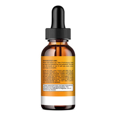 Derm-free white background showcasing the 2oz bottle