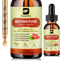 Berberine liquid drops bottle with dropper