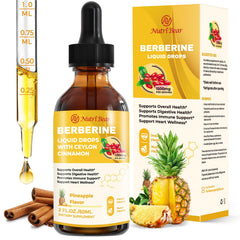 Berberine liquid drops bottle with Ceylon cinnamon and turmeric