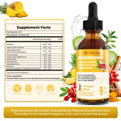 Close-up of the berberine liquid drops with dropper