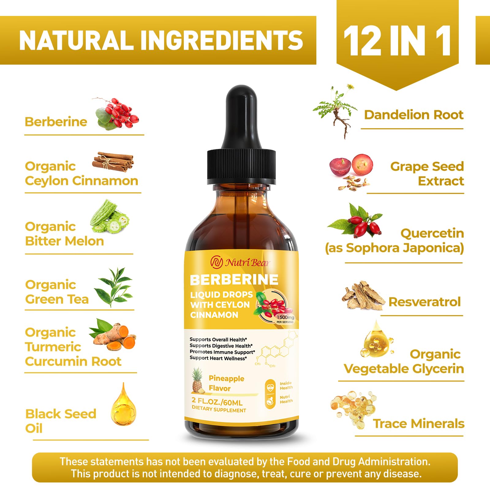 Vegetarian berberine supplement packaging