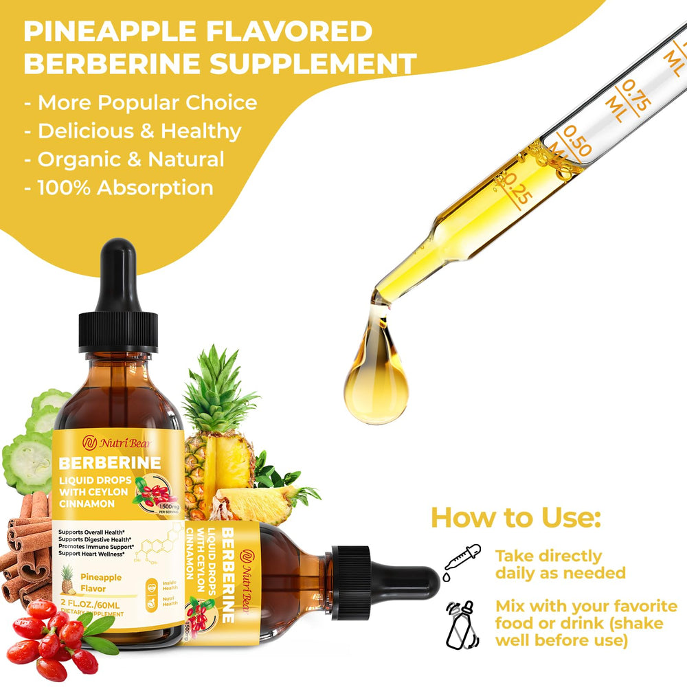 2 fl oz bottle of berberine liquid drops