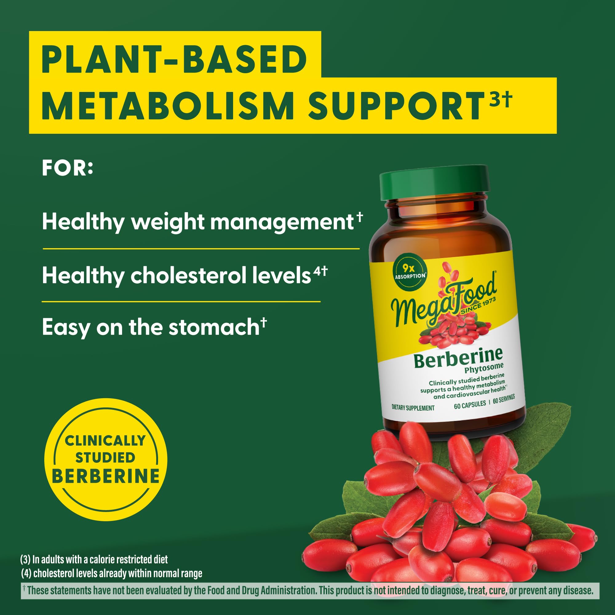 Close-up of Berberine Phytosome 550 mg per serving