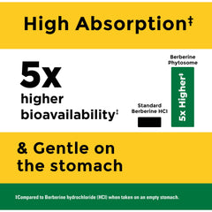 Graphic showing 5x bioavailability of Berberine Phytosome