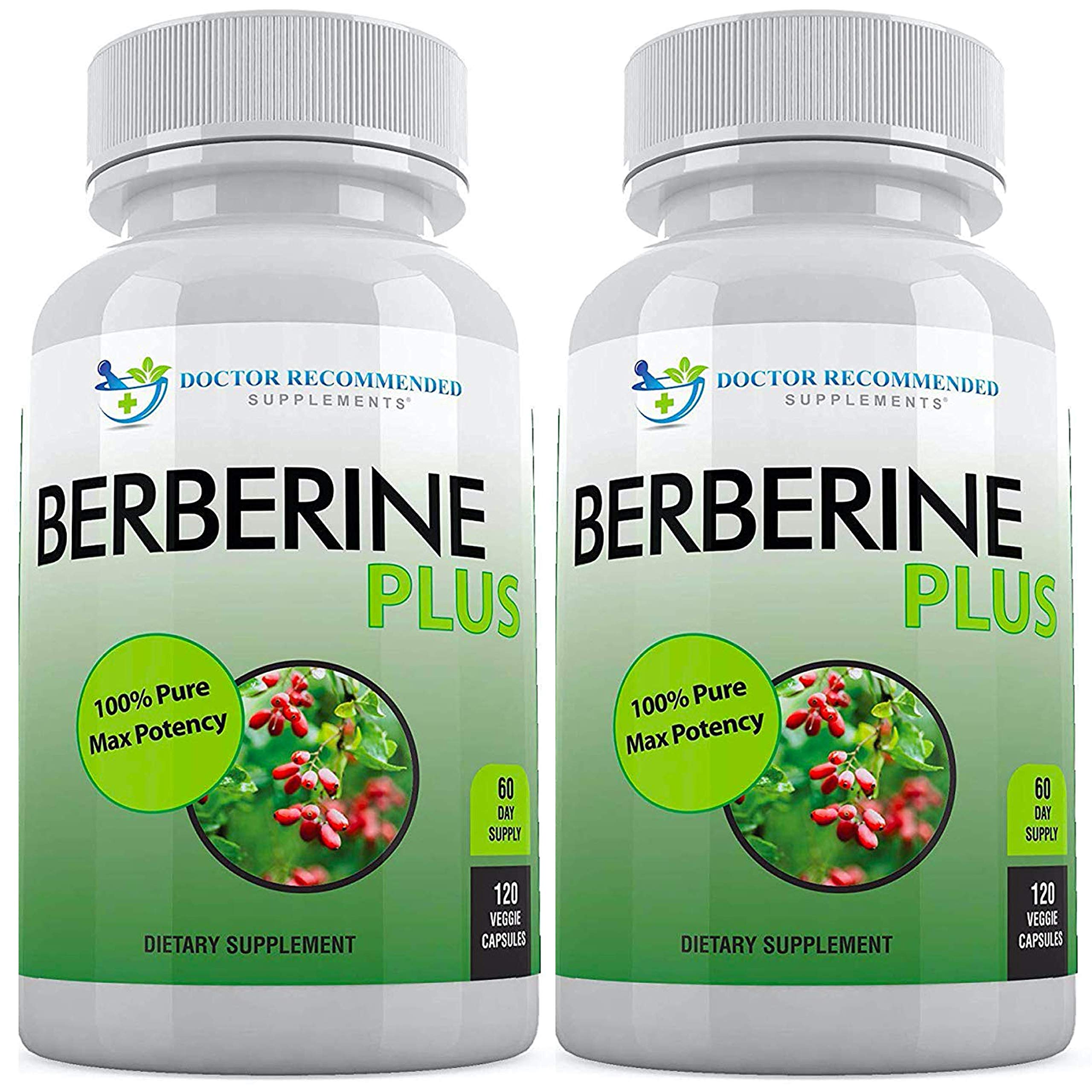 Doctor Recommended Berberine Plus 1200mg bottle with 120 veggie capsules