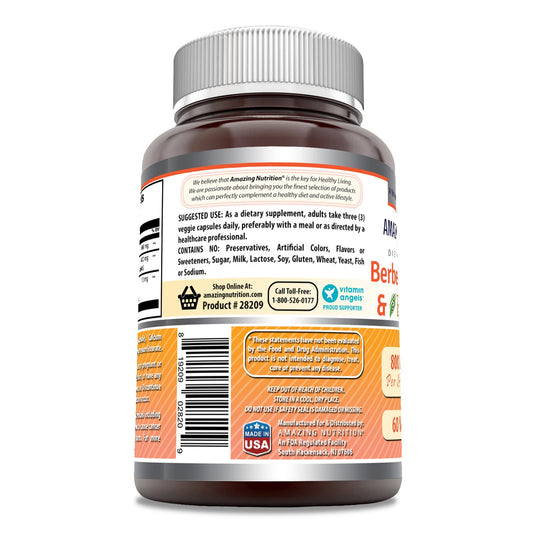 Close-up of Berberine Turmeric Bioperine capsules
