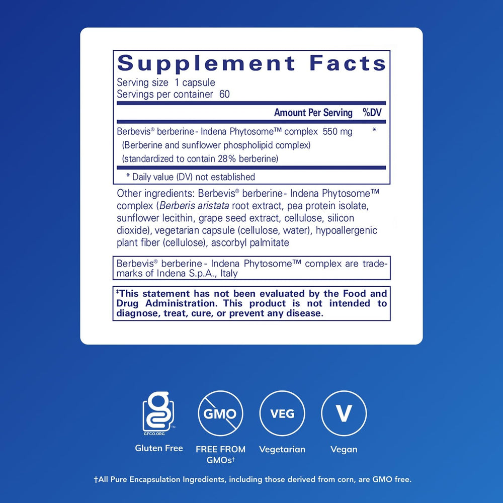 Berberine phytosome 550 mg formulation illustration