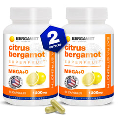 BergaMet Citrus Bergamot capsules bottle for convenient daily use.