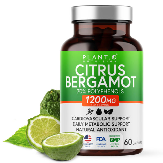 Plant.O Citrus Bergamot bottle with 60 capsules label