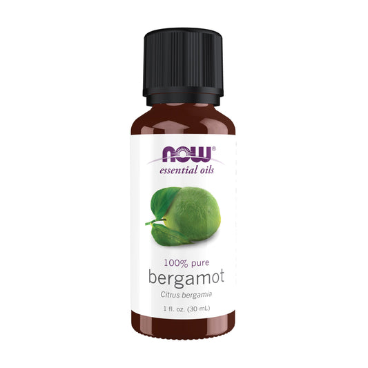 Bottled bergamot essential oil, cold-pressed