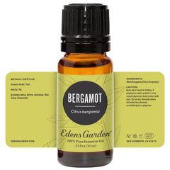 Product packaging and label of Edens Garden bergamot oil
