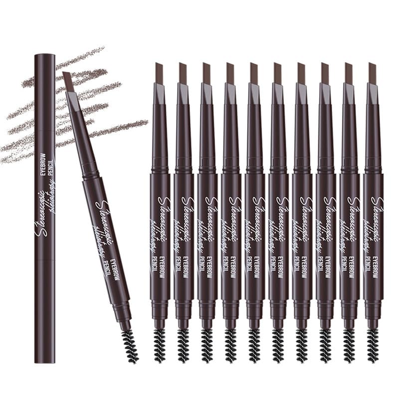 Berinist 12pc dark brown eyebrow pencils for precise outlining and natural filling.