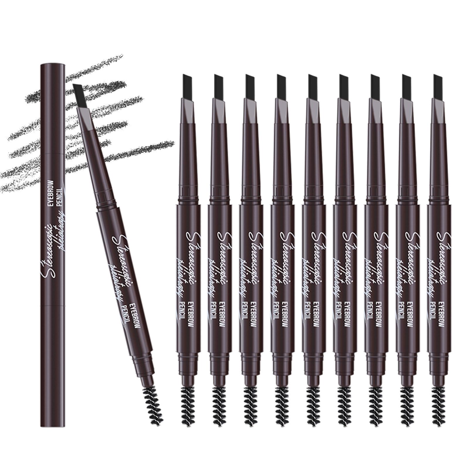 Berinist eyebrow pencil in black outlines brows with precise shaping.
