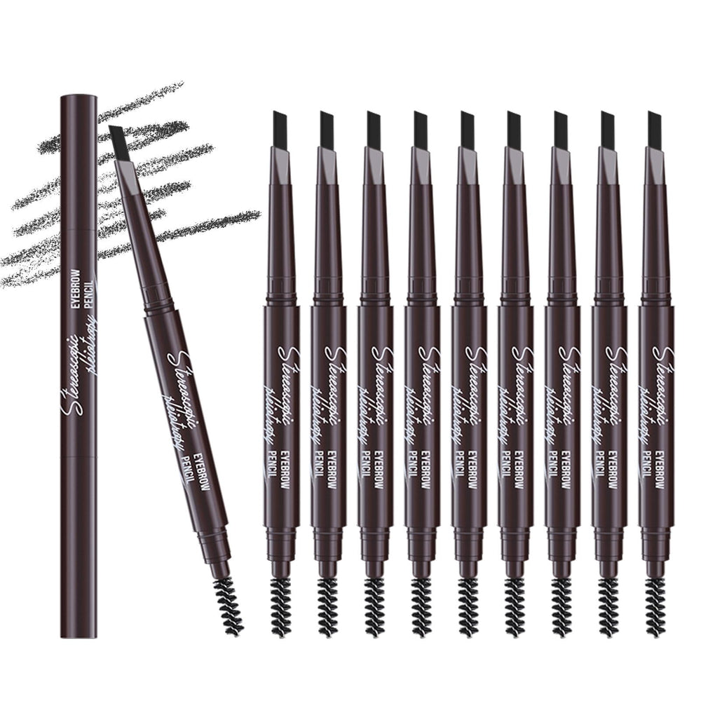 Berinist eyebrow pencil in black outlines brows with precise shaping.