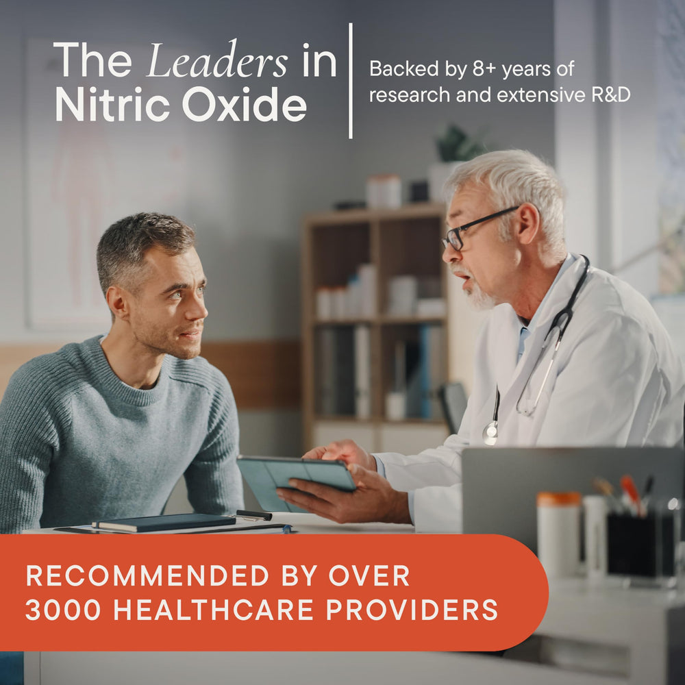 Graphic illustrating Nitric Oxide and improved blood flow