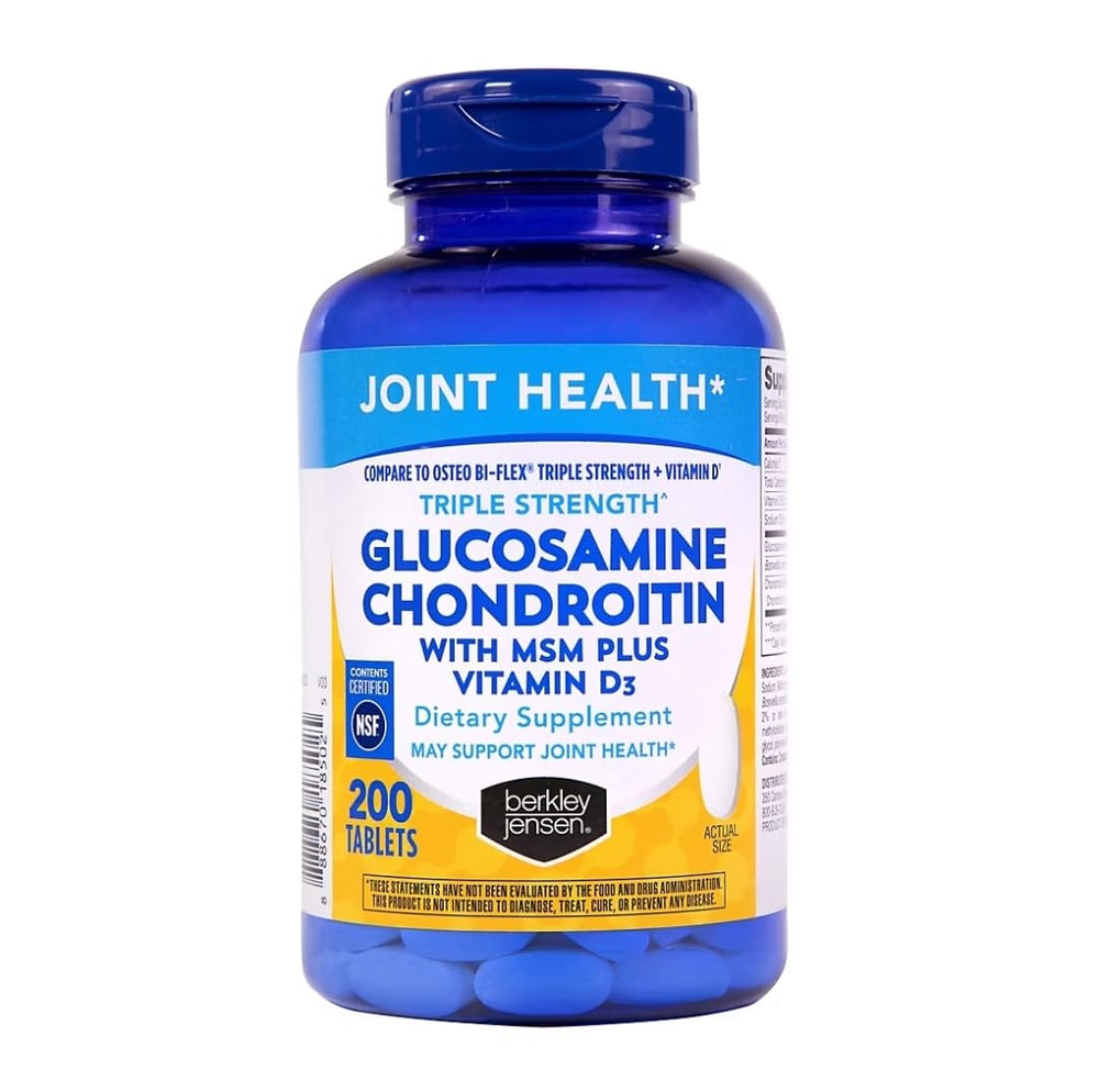 Berkley Jensen Glucosamine Chondroitin MSM bottle front view