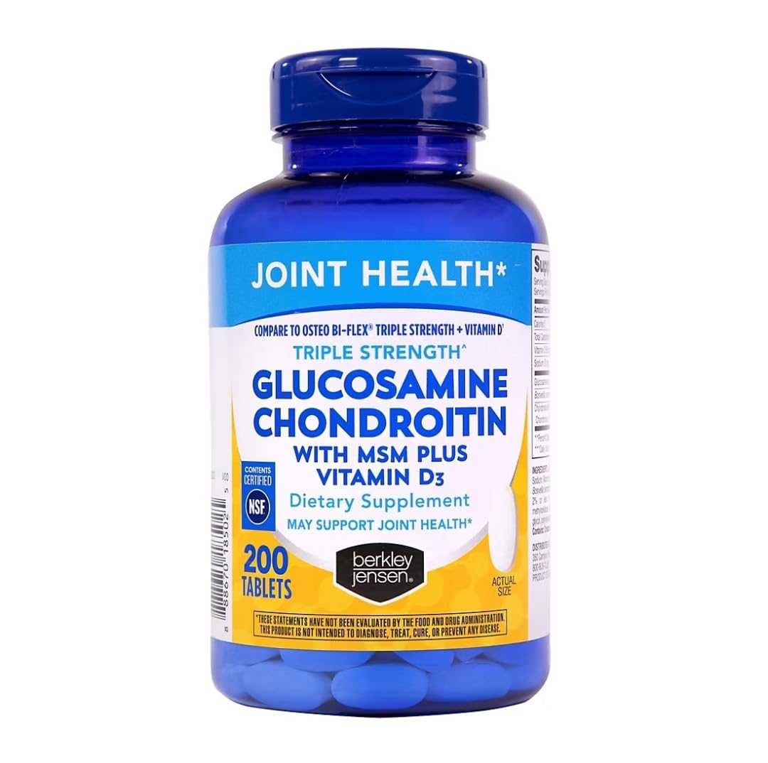 Berkley Jensen Glucosamine Chondroitin MSM bottle front view