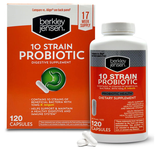 Berkley Jensen Natural Probiotic bottle with 120 capsules