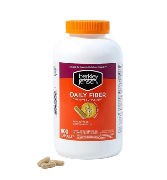 Berkley Jensen psyllium husk daily supplement bottle with 600-count