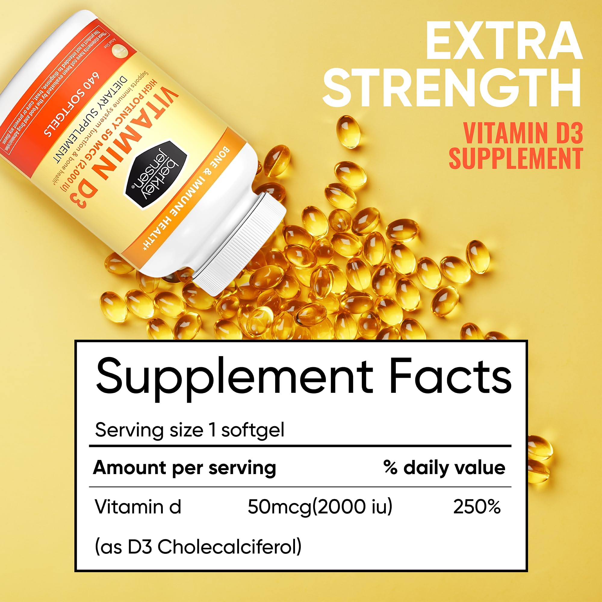 Vitamin D3 bottle displayed with packaging on shelf