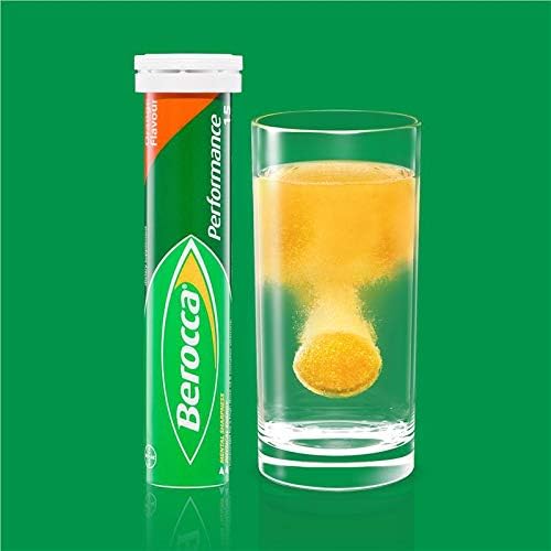 Glass of prepared Berocca Orange drink