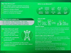 Nutrition label on Berocca packaging