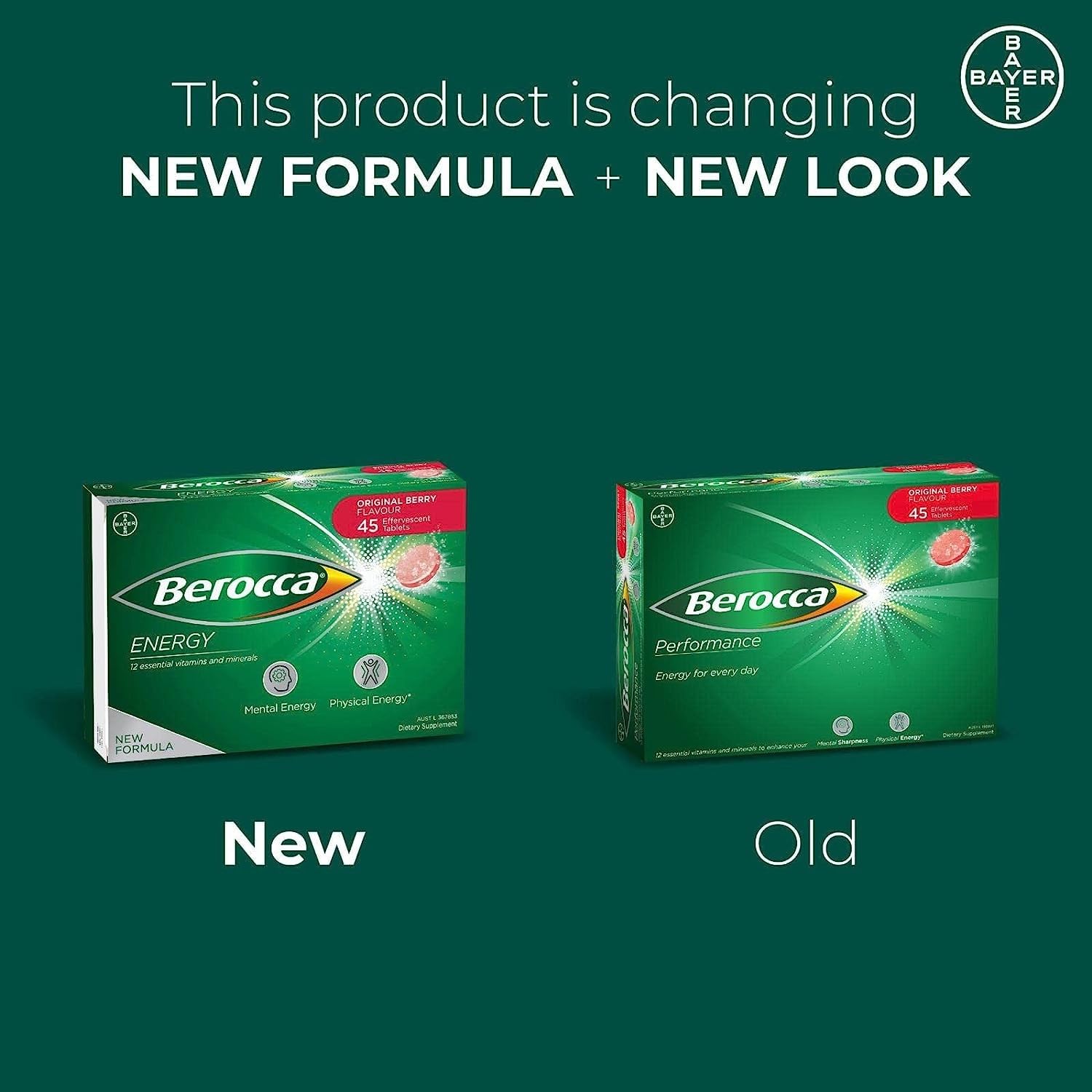 Berocca Performance Original Berry 45 tablets box