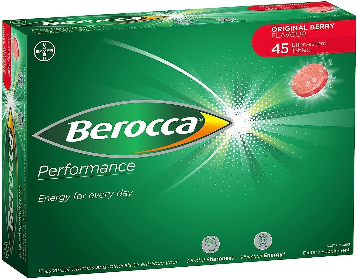 Berocca Performance Original Berry product box and tablets