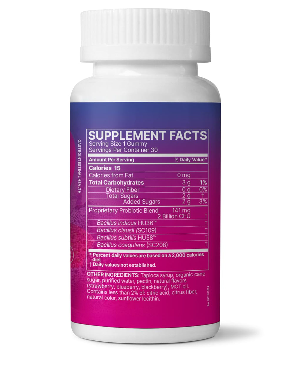 Berry-flavored MegaSporeBiotic kids probiotic packaging