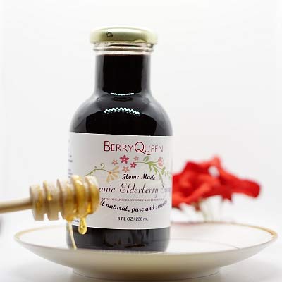 Berryqueen Organic Elderberry Syrup bottle 8 oz