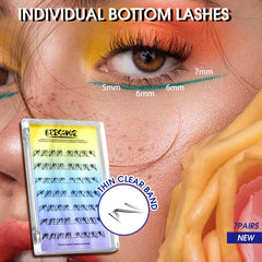 BERSHNOR bottom lashes lightweight 3D design for comfortable all-day wear.