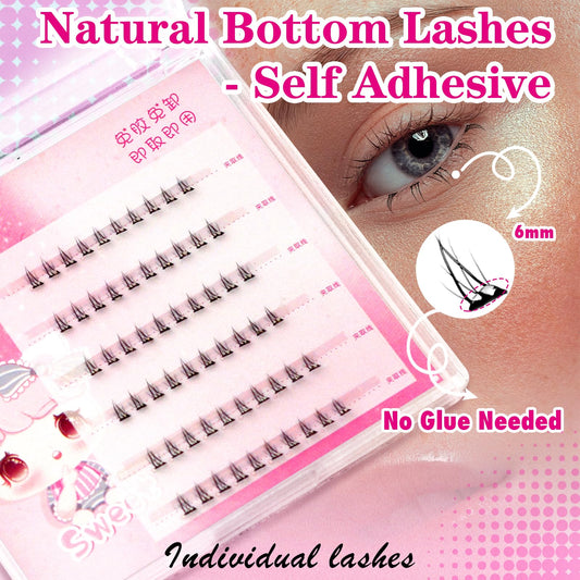 Bershnor bottom lashes spike cluster glueless design for comfortable glasses wear