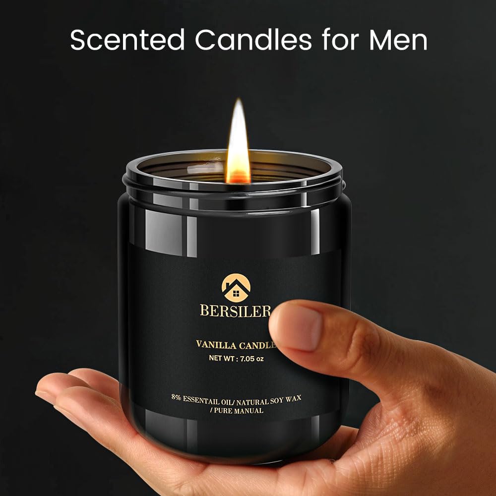 Bersiler masculine black candle design